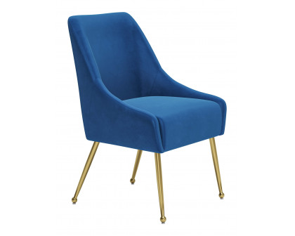 ZUO Maxine Dining Chair - Navy Blue/Gold