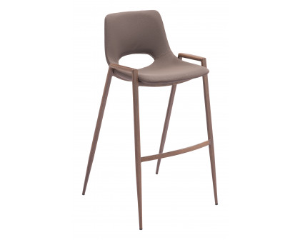 ZUO Desi Barstool (Set of 2) - Brown/Walnut