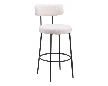 ZUO - Blanca Barstool (Set of 2) in Ivory