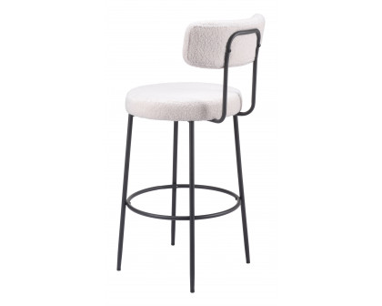 ZUO - Blanca Barstool (Set of 2) in Ivory