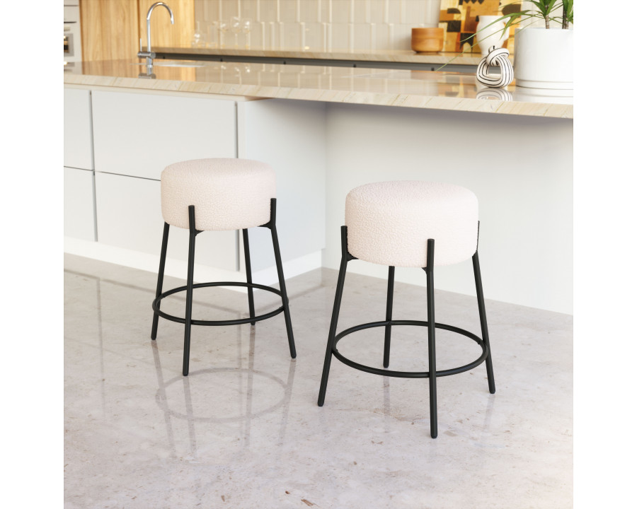 ZUO - Blanche Counter Stool (Set of 2) in Ivory