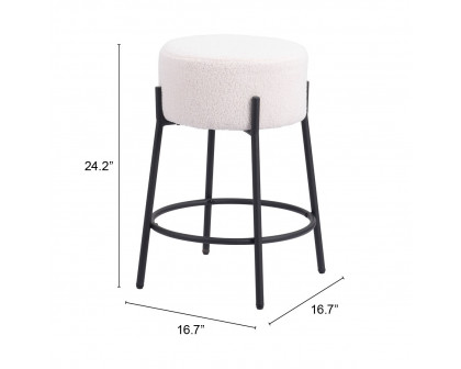 ZUO - Blanche Counter Stool (Set of 2) in Ivory