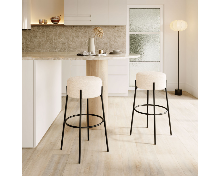 ZUO - Blanche Barstool (Set of 2) in Ivory