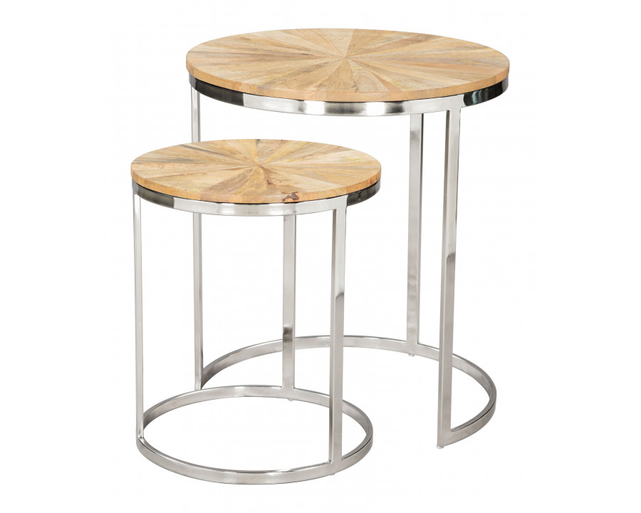 ZUO - Bari Nesting Table Set (2-Piece) in Natural