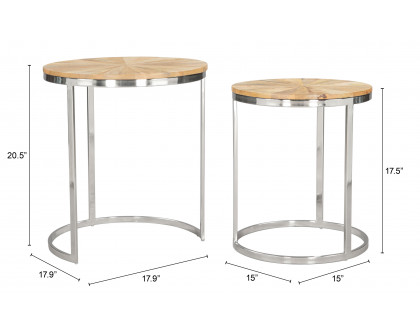 ZUO - Bari Nesting Table Set (2-Piece) in Natural