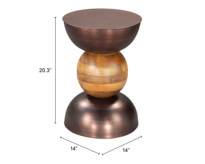 ZUO - Tripoli Side Table in Bronze