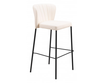 ZUO Linz Barstool (Set of 2) - Cream