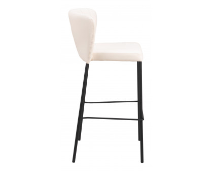 ZUO Linz Barstool (Set of 2) - Cream