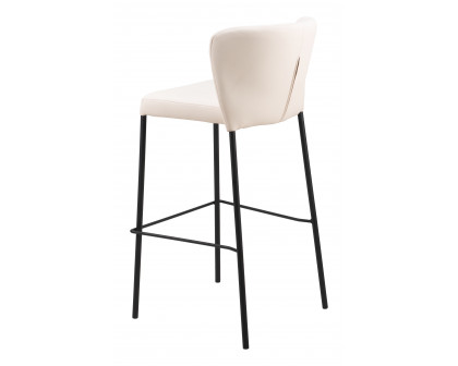 ZUO Linz Barstool (Set of 2) - Cream