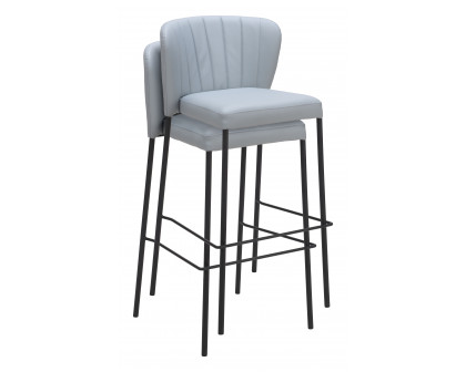 ZUO Linz Barstool (Set of 2) - Gray