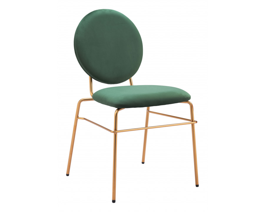 ZUO - Odessa Dining Chair (Set of 2) in Green/Gold