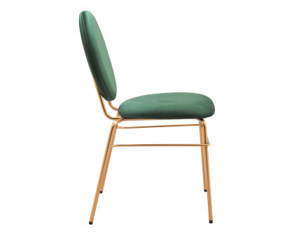 ZUO - Odessa Dining Chair (Set of 2) in Green/Gold