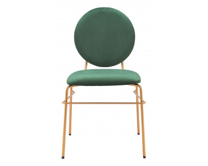 ZUO - Odessa Dining Chair (Set of 2) in Green/Gold