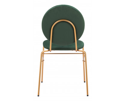 ZUO - Odessa Dining Chair (Set of 2) in Green/Gold