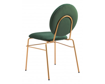 ZUO - Odessa Dining Chair (Set of 2) in Green/Gold