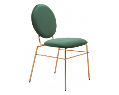 ZUO - Odessa Dining Chair (Set of 2) in Green/Gold