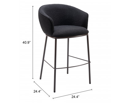 ZUO Essen Barstool - Black/Bronze