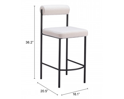 ZUO Livorno Counter Stool (Set of 2) - Ivory