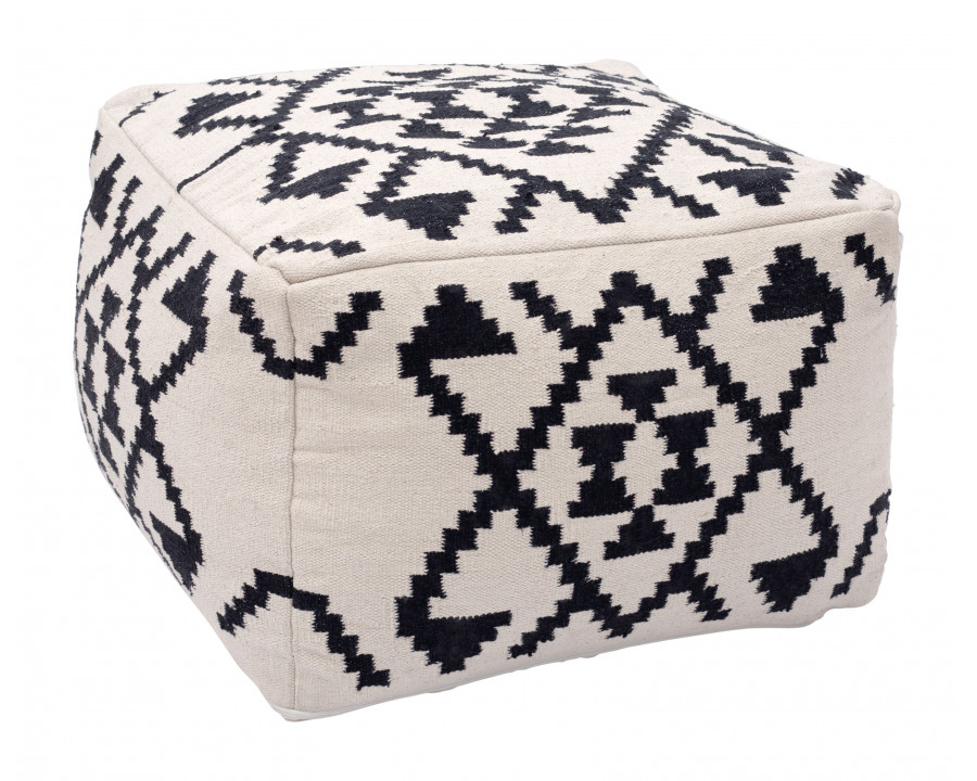 ZUO - Lizardo Ottoman in Beige/Black