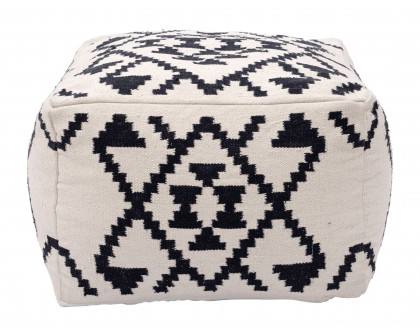 ZUO - Lizardo Ottoman in Beige/Black