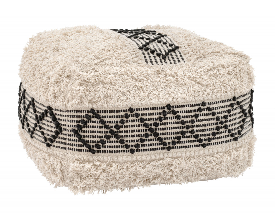 ZUO - Pisco Ottoman in Beige/Black