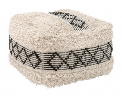 ZUO™ Pisco Ottoman - Beige/Black