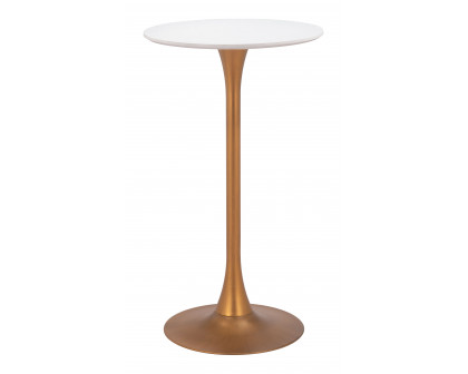 ZUO Auray Bar Table - White/Gold