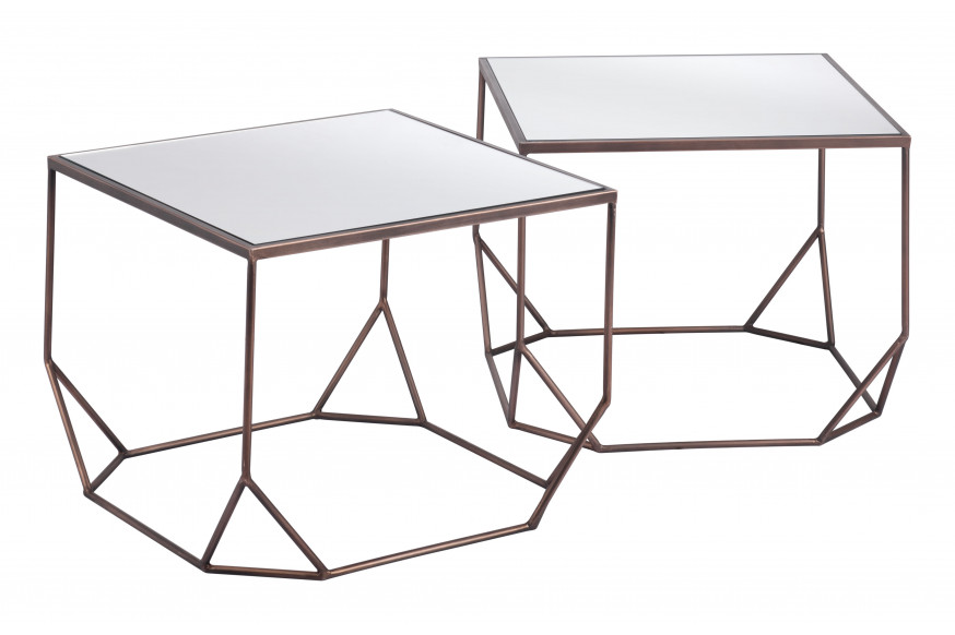 ZUO™ Arzon Coffee Table Set (2-Piece) - Bronze