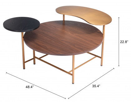 ZUO - Viken Coffee Table in Multi-Color