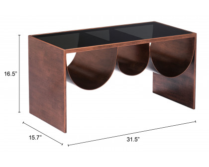 ZUO - Aveiro Coffee Table in Copper/Black