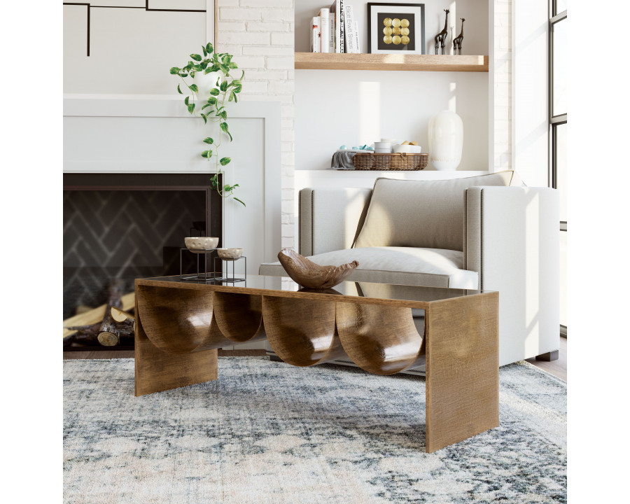 ZUO - Reed Coffee Table in Brass/Black