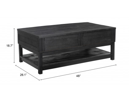 ZUO - Surat Lift Top Coffee Table in Black