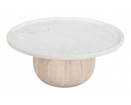 ZUO - Savona Coffee Table in White/Natural