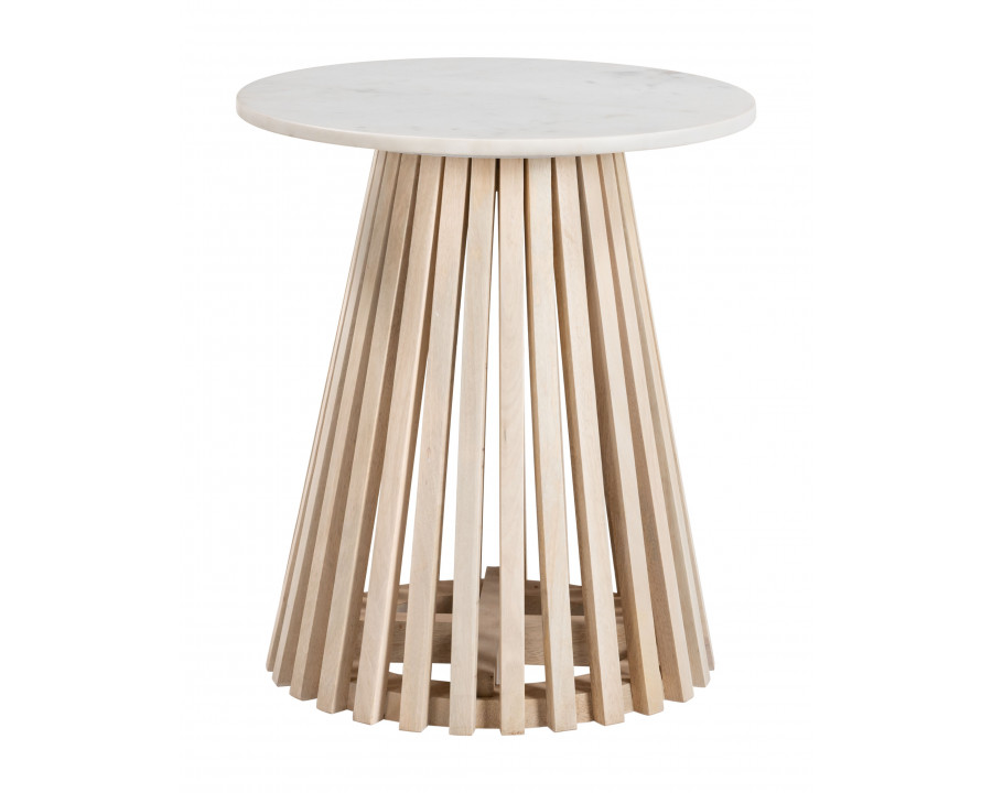 ZUO - Mazara Side Table in White/Natural