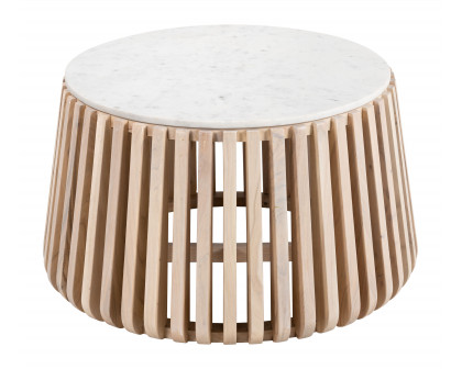 ZUO - Cyprus Coffee Table in White/Natural