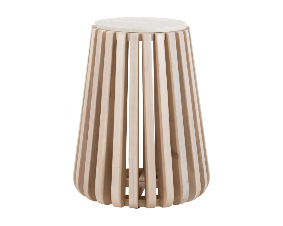 ZUO - Cyprus Side Table in White/Natural