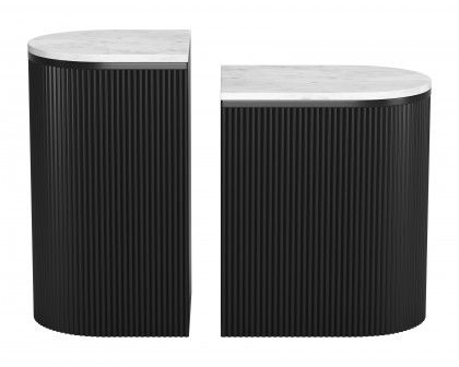 ZUO Ormara Side Table Set (2-Piece) - White/Black