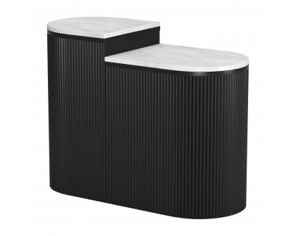 ZUO Ormara Side Table Set (2-Piece) - White/Black