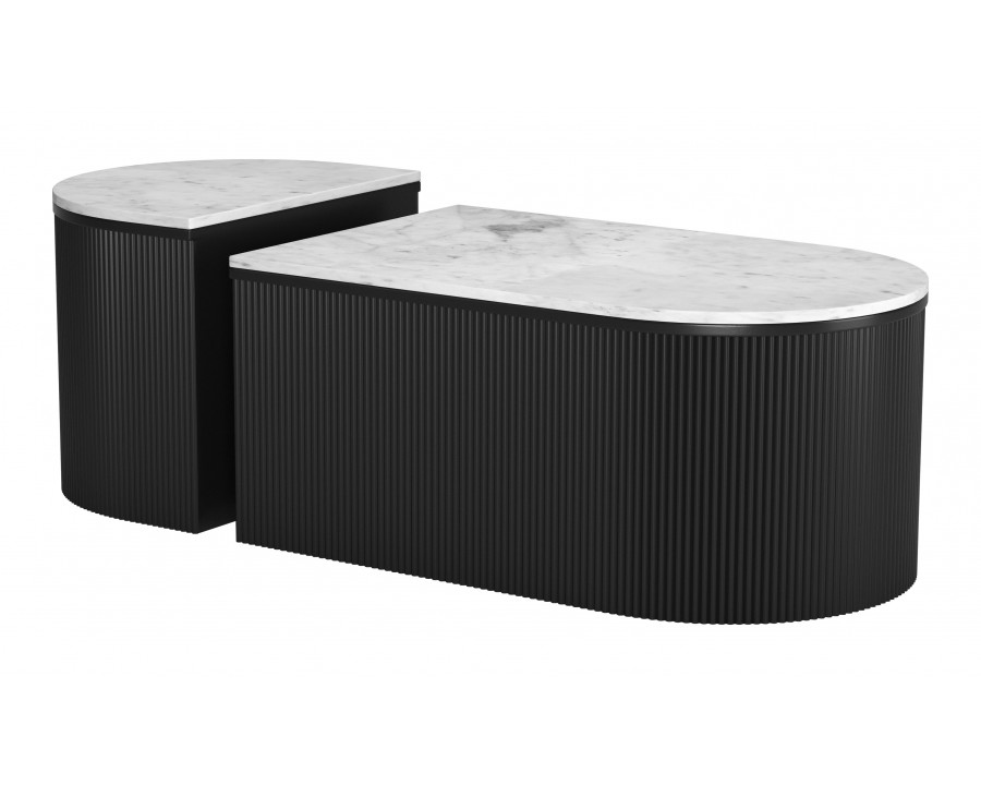 ZUO Ormara Coffee Table Set (2-Piece) - White/Black