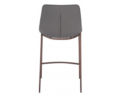 ZUO Magnus Counter Stool (Set of 2) - Slate Gray/Walnut