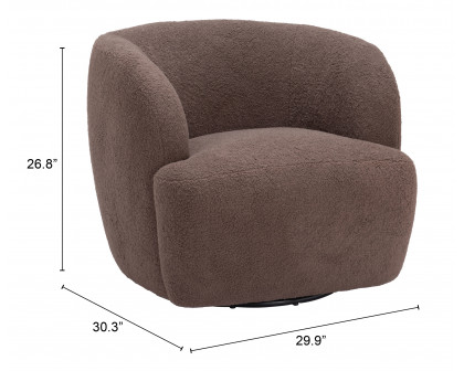 ZUO Govan Swivel Chair - Brown