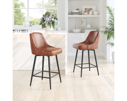 ZUO Keppel Swivel Counter Stool - Brown