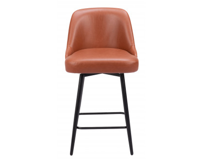 ZUO Keppel Swivel Counter Stool - Brown