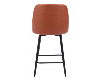 ZUO Keppel Swivel Counter Stool - Brown