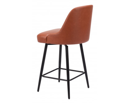 ZUO Keppel Swivel Counter Stool - Brown