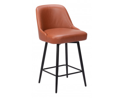 ZUO Keppel Swivel Counter Stool - Brown