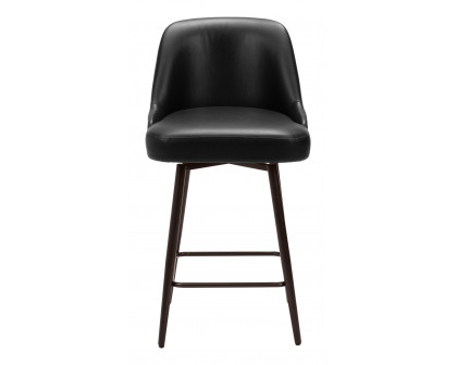 ZUO Keppel Swivel Counter Stool - Black/Bronze