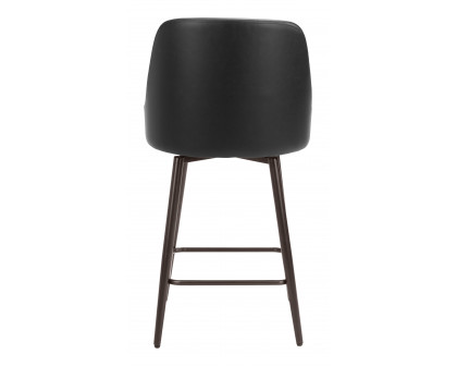 ZUO Keppel Swivel Counter Stool - Black/Bronze