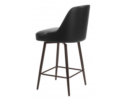 ZUO Keppel Swivel Counter Stool - Black/Bronze