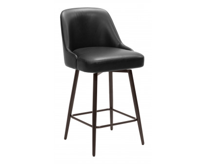 ZUO Keppel Swivel Counter Stool - Black/Bronze